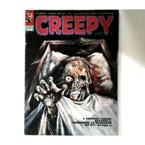 Vintage Creepy Magazine #44 March 1972 Horror Zombie Coffin Cover Monsters Goth